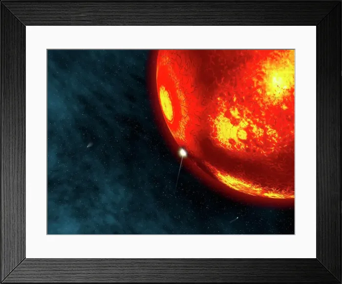 Framed Print : A molten, infant Earth is impacted by an object about 10 miles in diameter