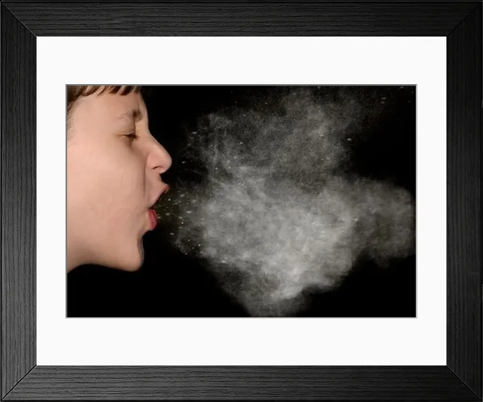 Framed Print : Boy Sneezing Framed Print : Boy Sneezing
