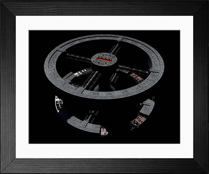 Framed Print : Space station from 2001: A Space Odyssey Framed Print : Space station from 2001: A Space Odyssey