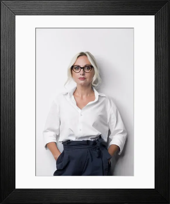 Framed Print : Portrait confident, determined businesswoman Framed Print : Portrait confident, determined businesswoman