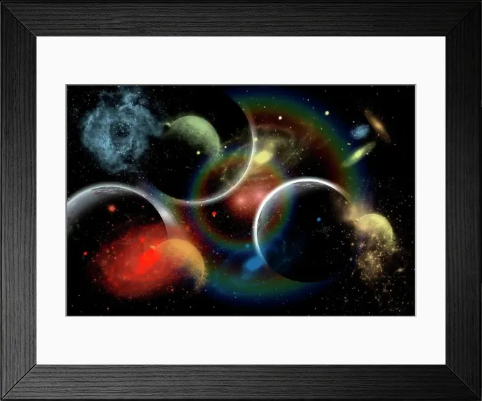 Framed Print : Artist's concept illustrating the edge of space Framed Print : Artist's concept illustrating the edge of space