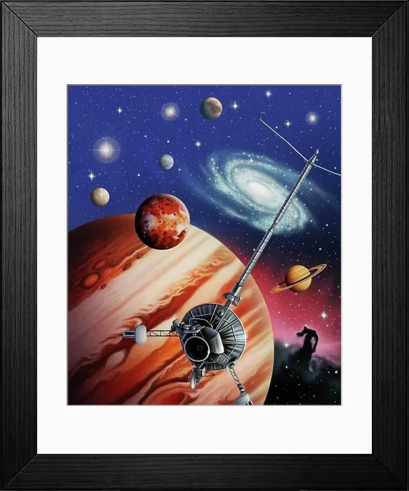Framed Print : A montage image of the universe featuring Jupiter Framed Print : A montage image of the universe featuring Jupiter