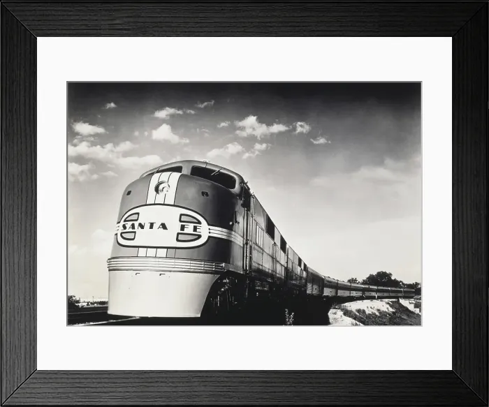 Framed Print : Low angle view of a moving train
