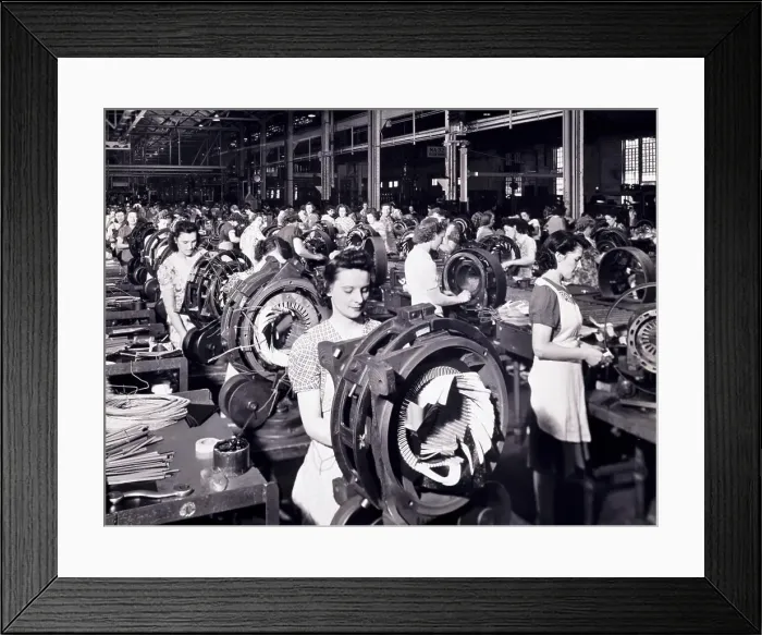 Framed Print : Coil Winding Westinghouse Factory Framed Print : Coil Winding Westinghouse Factory