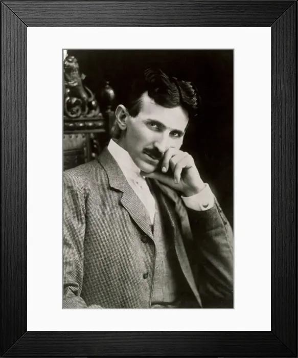 Framed Print : Nikola Tesla (1856-1943) Electrical Engineer Framed Print : Nikola Tesla (1856-1943) Electrical Engineer