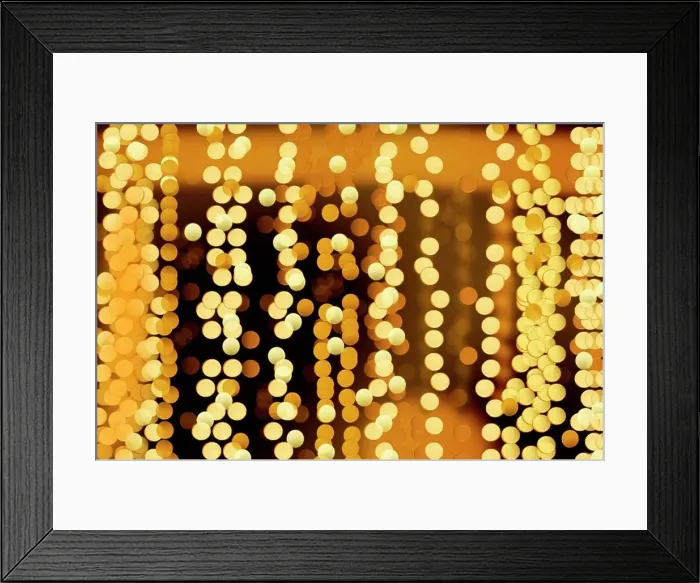 Framed Print : Gold spots bokeh background
