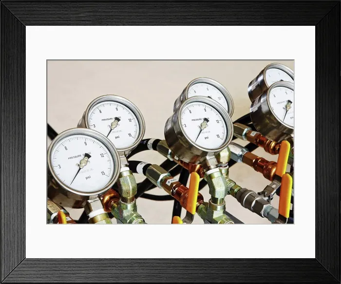 Framed Print : Pressure Gauges Framed Print : Pressure Gauges