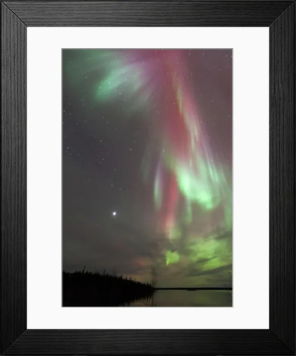 Framed Print : Giant Mine townsite and Aurora Borealis, Northwest Territories, Canada Framed Print : Giant Mine townsite and Aurora Borealis, Northwest Territories, Canada