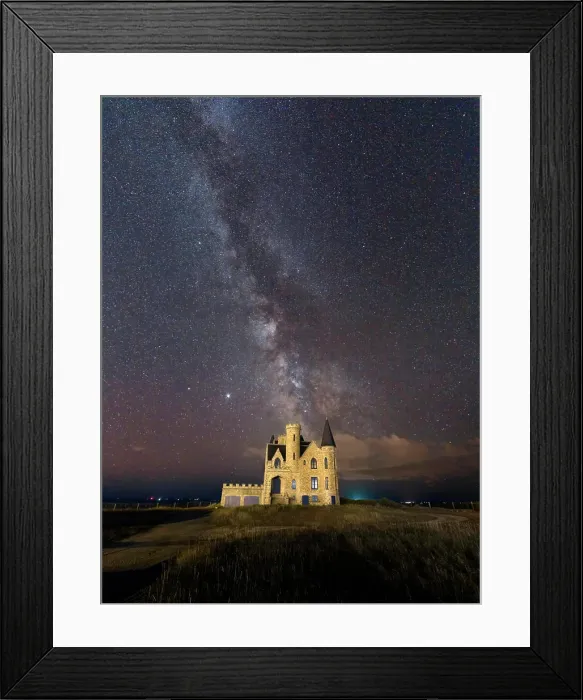 Framed Print : Milky Way above the castle, Quiberon, Brittany, France, Europe Framed Print : Milky Way above the castle, Quiberon, Brittany, France, Europe