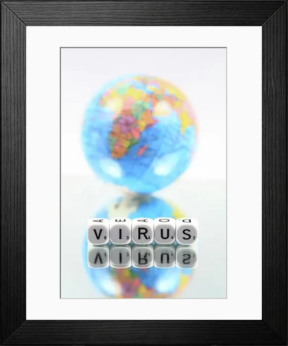 Framed Print : Still life on the theme of the virus Framed Print : Still life on the theme of the virus