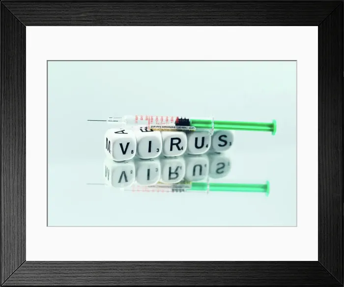 Framed Print : Still life on the theme of the virus