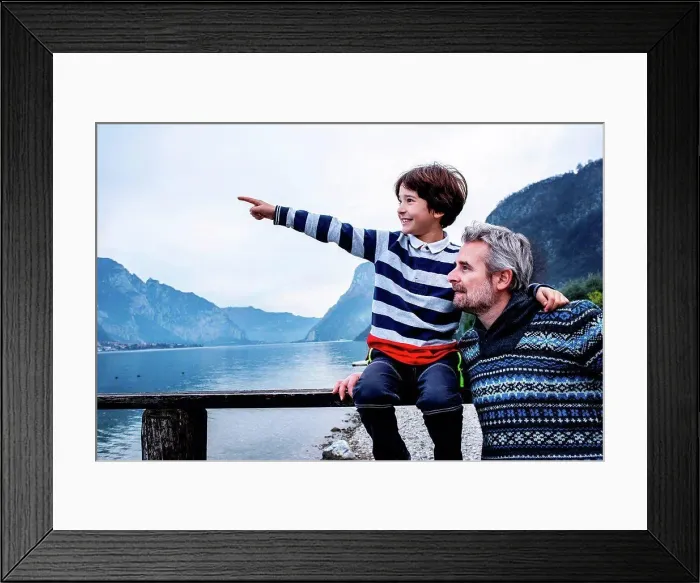 Framed Print : Boy and father pointing from lakeside pier, Lake Como, Onno, Lombardy, Italy Framed Print : Boy and father pointing from lakeside pier, Lake Como, Onno, Lombardy, Italy