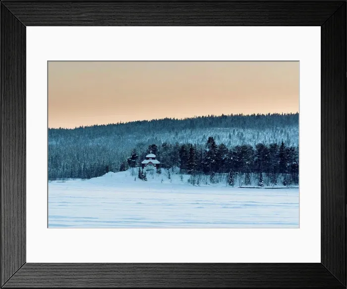 Framed Print : The river Torne frozen in winter, Jukkasjarvi, Sweden Framed Print : The river Torne frozen in winter, Jukkasjarvi, Sweden