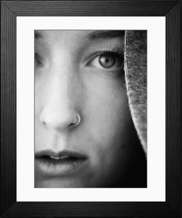 Framed Print : Close-up portrait of young woman Framed Print : Close-up portrait of young woman