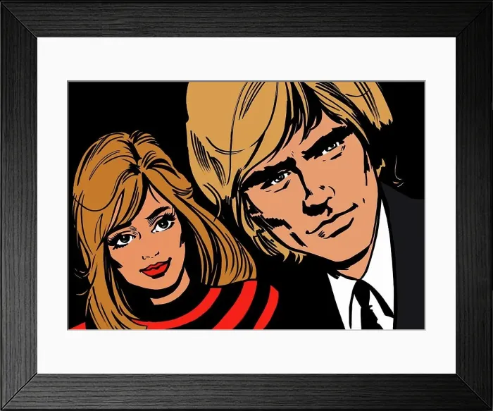 Framed Print : Woman looking with admiration at man