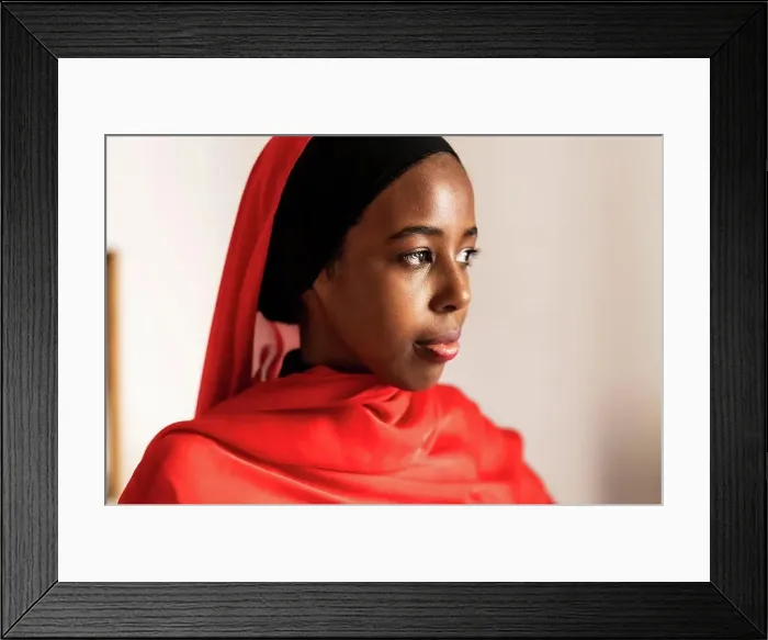 Framed Print : Portrait of a young muslim woman Framed Print : Portrait of a young muslim woman