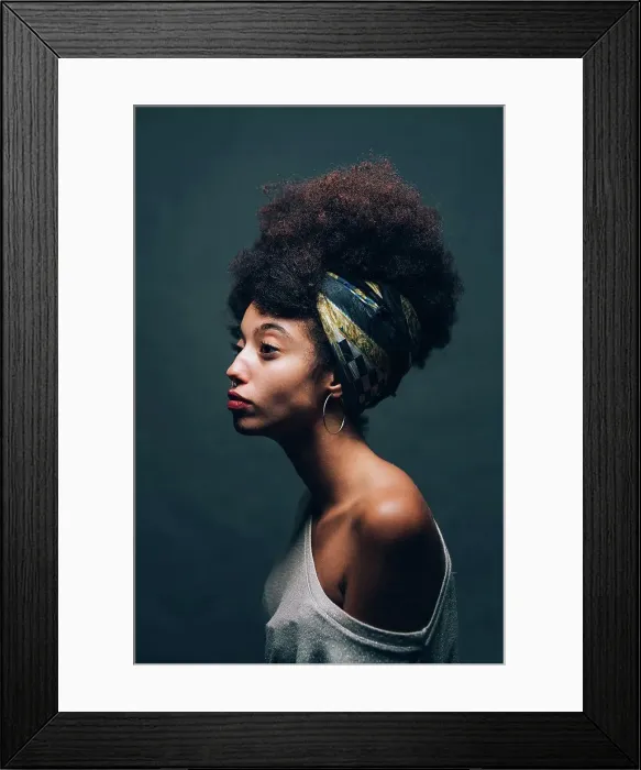 Framed Print : Profile portrait of a young woman Framed Print : Profile portrait of a young woman