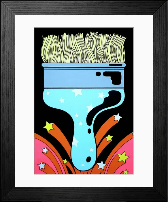 Framed Print : Psychedelic paintbrush Framed Print : Psychedelic paintbrush