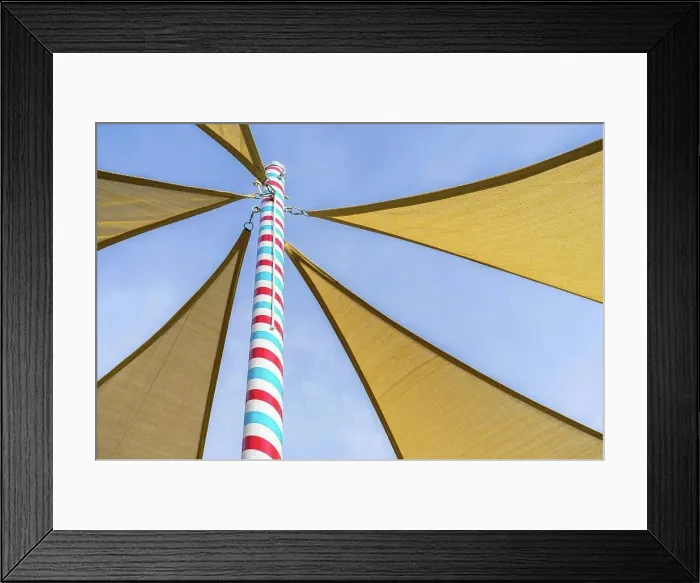 Framed Print : Awnings against sky Framed Print : Awnings against sky