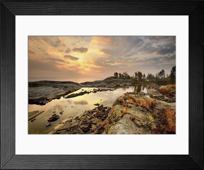 Framed Print : Rocks on lakeside of Iso Koirasaari Island, Ladoga Lake, Republic of Karelia, Russia Framed Print : Rocks on lakeside of Iso Koirasaari Island, Ladoga Lake, Republic of Karelia, Russia