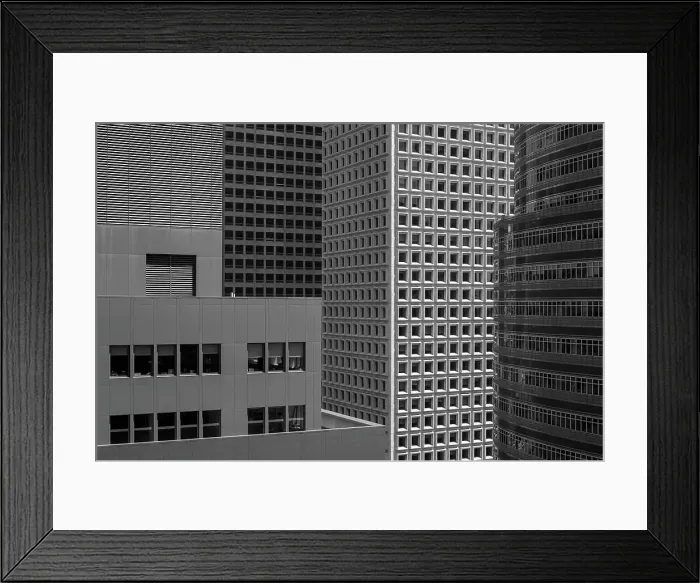 Framed Print : Black and white detail view of 4 skyscrapers on 3rd Avenue Framed Print : Black and white detail view of 4 skyscrapers on 3rd Avenue