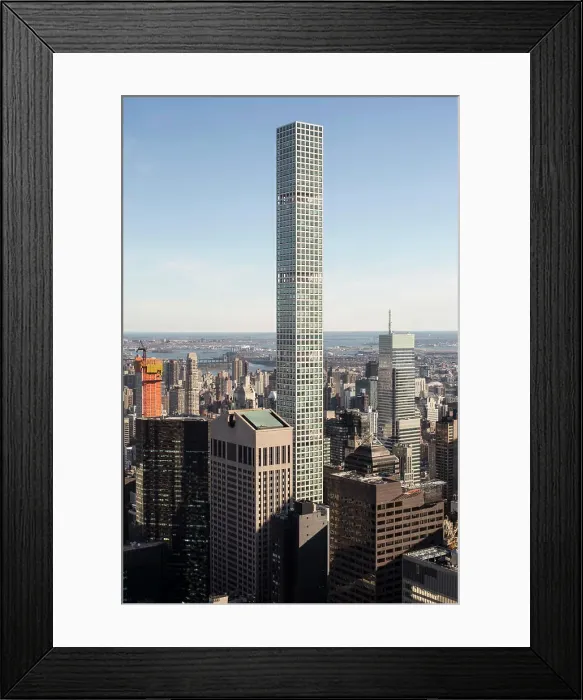 Framed Print : View of 432 Park Avenue and neighbouring buildings