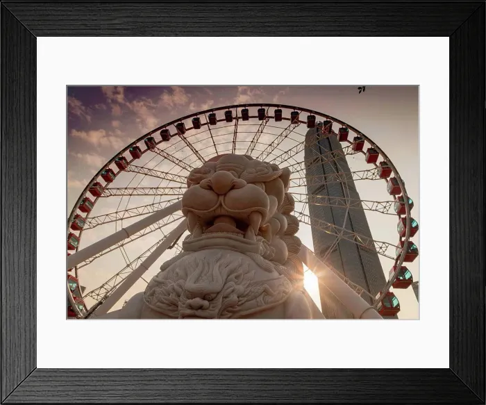 Framed Print : Hong Kong Observation Wheel, Central and Wan Chai Reclamation, overlooking Victoria Harbour, Hong Kong Framed Print : Hong Kong Observation Wheel, Central and Wan Chai Reclamation, overlooking Victoria Harbour, Hong Kong