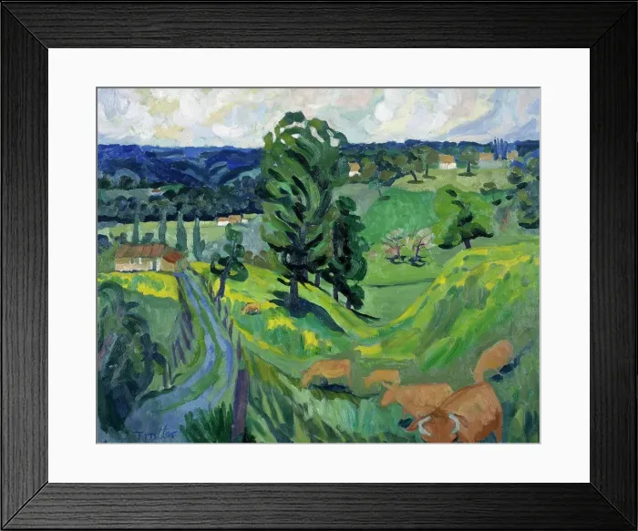 Framed Print : Cows in the Dordogne by Josephine Trotter (b.1940 / British) Framed Print : Cows in the Dordogne by Josephine Trotter (b.1940 / British)