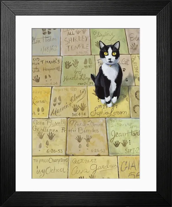 Framed Print : Cat In Hollywood 2001 Isy Ochoa (b.1961 / French) Oil on canvas Private Collection Framed Print : Cat In Hollywood 2001 Isy Ochoa (b.1961 / French) Oil on canvas Private Collection