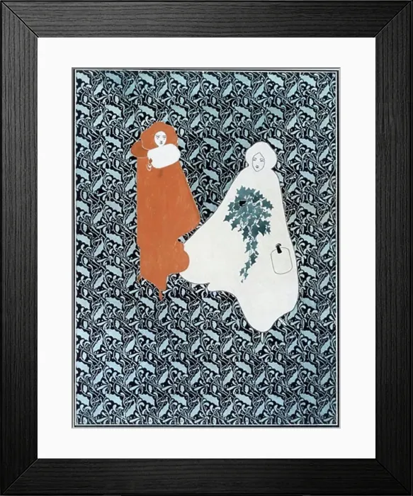 Framed Print : Untitled-Christmas Drawing for Inland Printer 1895 William Bradley (1868-1962 American) Framed Print : Untitled-Christmas Drawing for Inland Printer 1895 William Bradley (1868-1962 American)