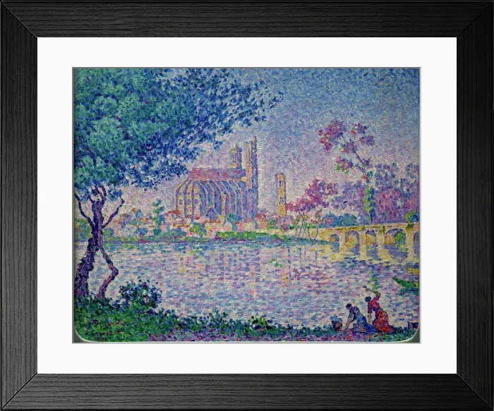 Framed Print : The Seine at Mantes, by Paul Signac