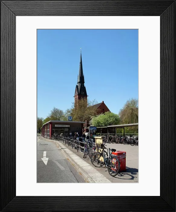 Framed Print : U railway station Christuskirche of the line U2 in the district Hamburg Eimsbüttel Framed Print : U railway station Christuskirche of the line U2 in the district Hamburg Eimsbüttel