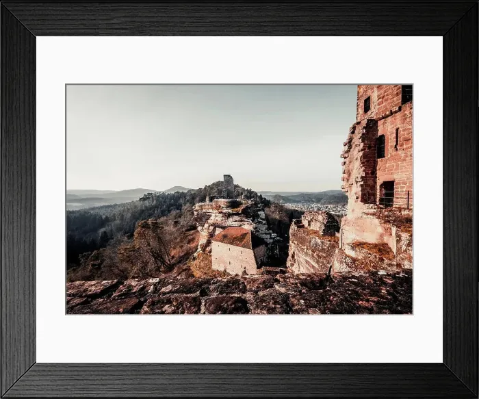 Framed Print : Altdahn Castle is the ruin of a medieval rock castle, Dahn, Germany