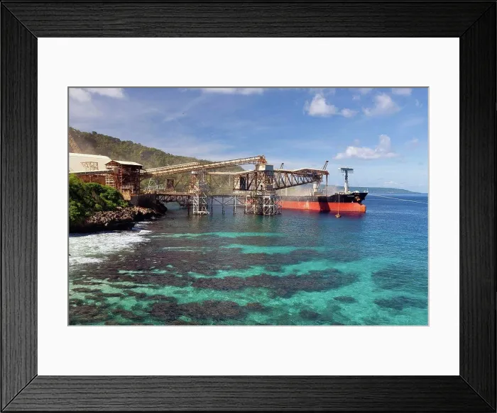 Framed Print : Phosphat Loading Wharf, Flying Fish Cove, Christmas Island, Australia Framed Print : Phosphat Loading Wharf, Flying Fish Cove, Christmas Island, Australia