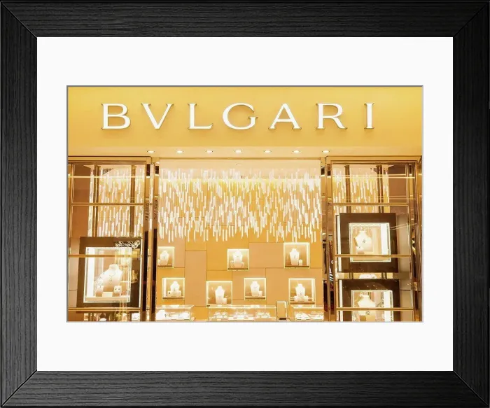 Framed Print : China, Hong Kong, Central, IFC Shopping Mall, Bvlgari Store Framed Print : China, Hong Kong, Central, IFC Shopping Mall, Bvlgari Store