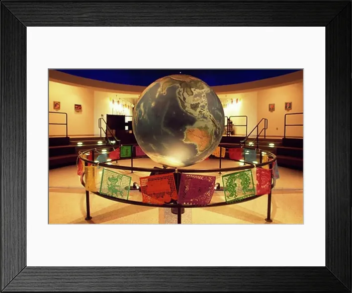 Framed Print : Globe in a museum, International Cultural Center, Texas Tech University, Lubbock, Texas, USA