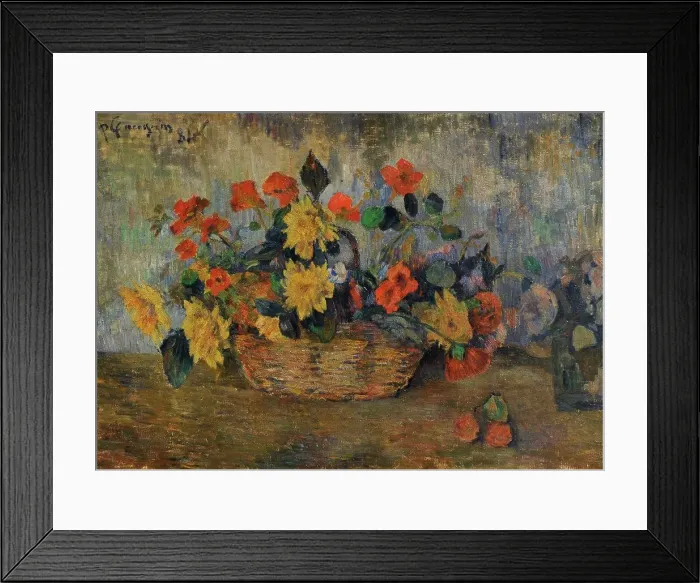 Framed Print : Paul Gauguin (1848-1903). French painter. A Flower Basket, 1884. National Gallery. Oslo. Norway
