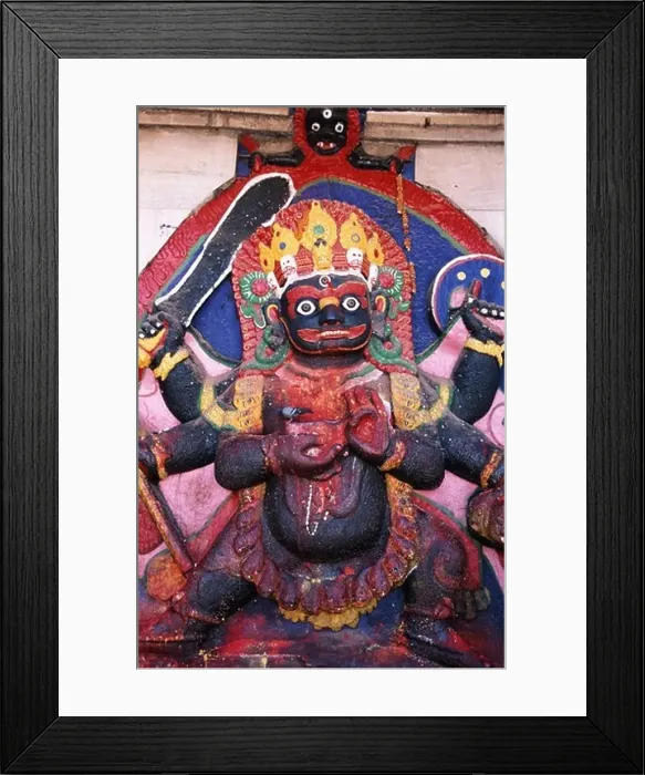 Framed Print : Nepal, Kathmandu Valley, Kathmandu, Durbar Square, sculpture of Kala Bhairava Framed Print : Nepal, Kathmandu Valley, Kathmandu, Durbar Square, sculpture of Kala Bhairava