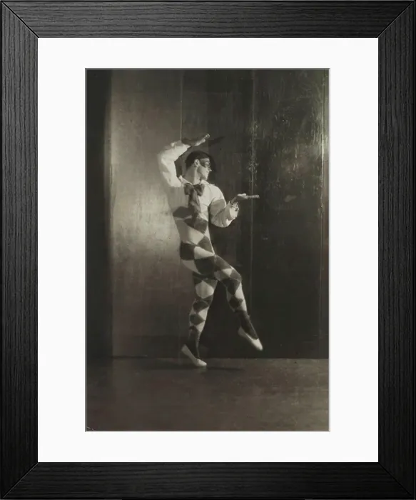 Framed Print : Vaslav Nijinsky as Harlequin in the Ballet Le Carnaval by Robert Schumann by Anonymous / Private Framed Print : Vaslav Nijinsky as Harlequin in the Ballet Le Carnaval by Robert Schumann by Anonymous / Private