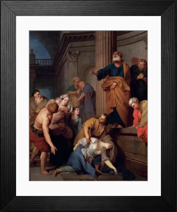 Framed Print : Death Of Saphira, Wife Of Ananias Mort De Saphire Framed Print : Death Of Saphira, Wife Of Ananias Mort De Saphire