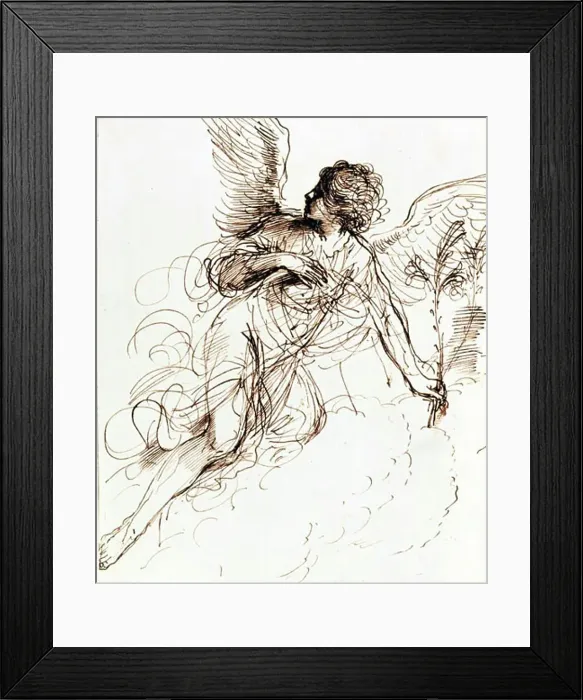 Framed Print : Study of an Angel Giovanni Francesco Barbieri Guercino (1591-1666 Italian) Windsor Castle, London Framed Print : Study of an Angel Giovanni Francesco Barbieri Guercino (1591-1666 Italian) Windsor Castle, London