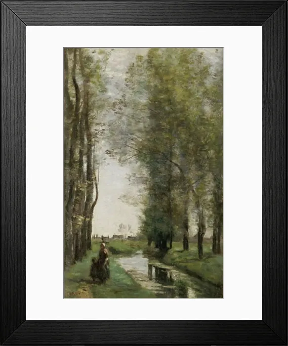 Framed Print : A Stream Beneath the Trees Jean-Baptiste-Camille Corot (1796-1875 / French) Oil on Canvas Cummer Museum of Art & Gardens