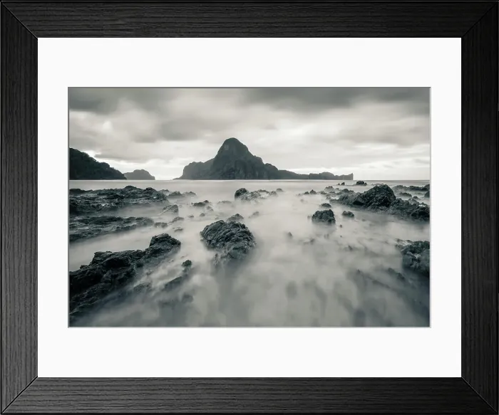 Framed Print : Cadlao Island at sunset seen from Caalan Beach, El Nido Framed Print : Cadlao Island at sunset seen from Caalan Beach, El Nido