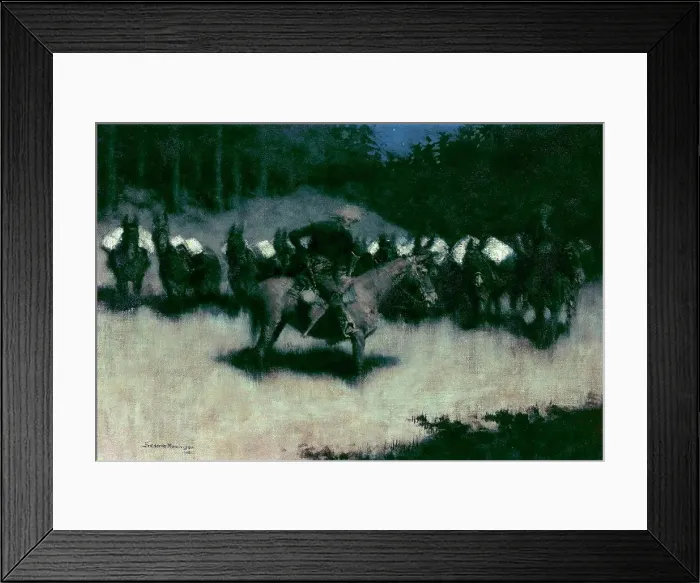 Framed Print : Scare In A Pack Train 1908 Frederic Remington (1861-1909 American) Oil on canvas Framed Print : Scare In A Pack Train 1908 Frederic Remington (1861-1909 American) Oil on canvas