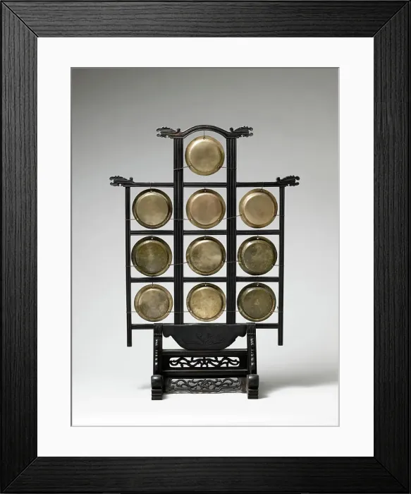 Framed Print : Yunluo (鑼 )'Cloud Gong 19th century Chinese The yunluo consists of ten tuned bronze gongs of varying thicknesses