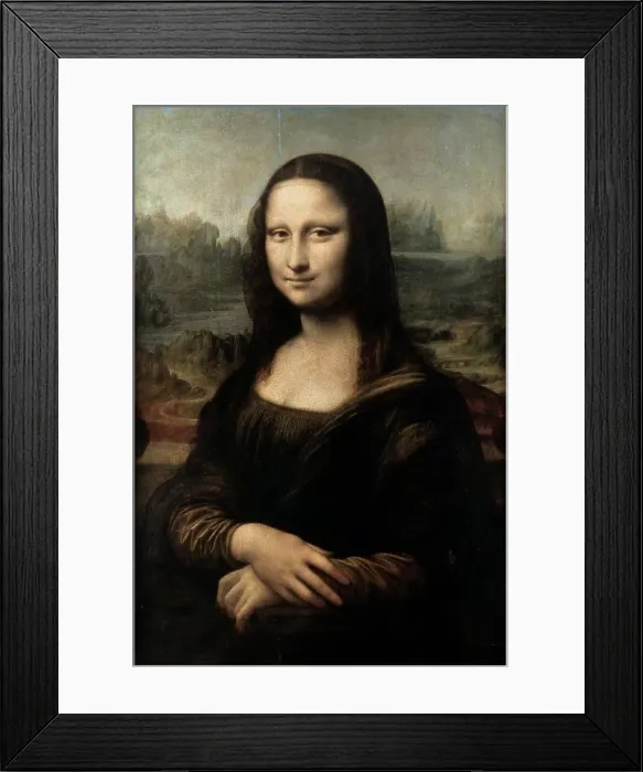 Framed Print : Mona Lisa C.1503-5 Leonardo da Vinci (1452-1519 Italian) Oil On Wood Panel Musee du Louvre, Paris, France Framed Print : Mona Lisa C.1503-5 Leonardo da Vinci (1452-1519 Italian) Oil On Wood Panel Musee du Louvre, Paris, France