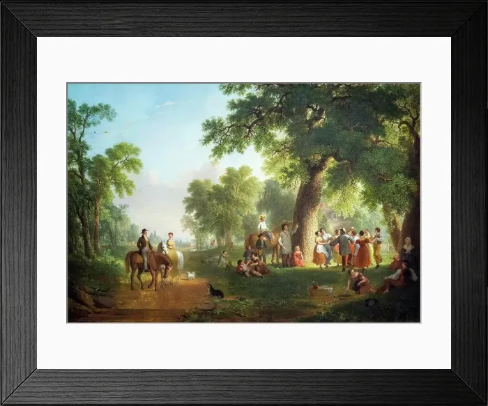 Framed Print : Morning Ride Dance of the Haymakers; 1851; Oil on canvas Asher Brown Durand; American; 1796-1886 Framed Print : Morning Ride Dance of the Haymakers; 1851; Oil on canvas Asher Brown Durand; American; 1796-1886