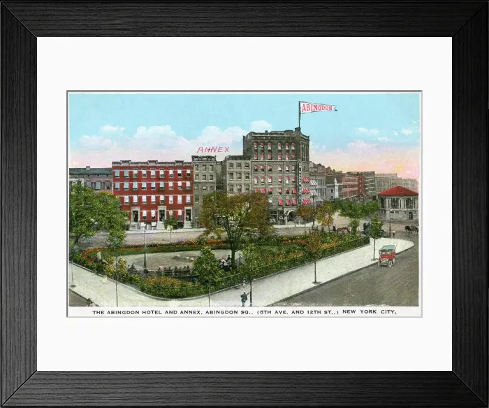 Framed Print : Abingdon Hotel and Annex, Abingdon Square, New York City, America Date: C. 1910
