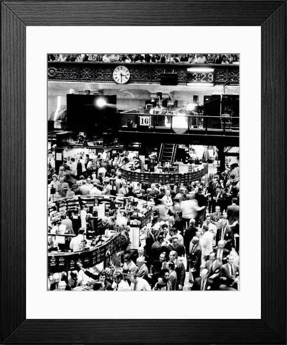 Framed Print : Trading floor of the New York Stock Exchange on August 16 Framed Print : Trading floor of the New York Stock Exchange on August 16