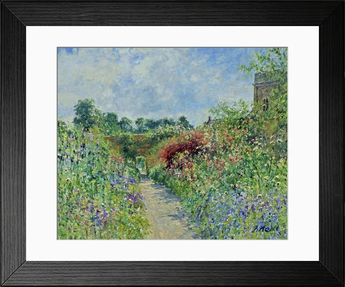 Framed Print : The Walled Garden, Rousham House, Steeple Aston, Oxfordshire 2003 Charles Neal (b.1951 British) Oil on panel Framed Print : The Walled Garden, Rousham House, Steeple Aston, Oxfordshire 2003 Charles Neal (b.1951 British) Oil on panel